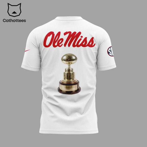 Ole Miss Rebels Egg Bowl 2023 Champions White Nike Logo Design 3D T-Shirt