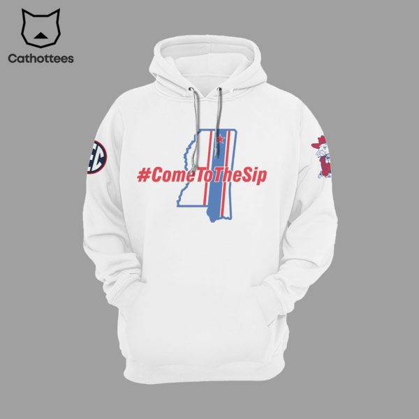 Ole Miss Rebels Football Champions NCAA Come To The Sip White Design 3D Hoodie