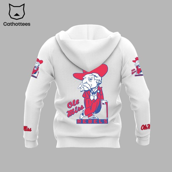 Ole Miss Rebels Football Champions NCAA Nike Logo White Design 3D Hoodie