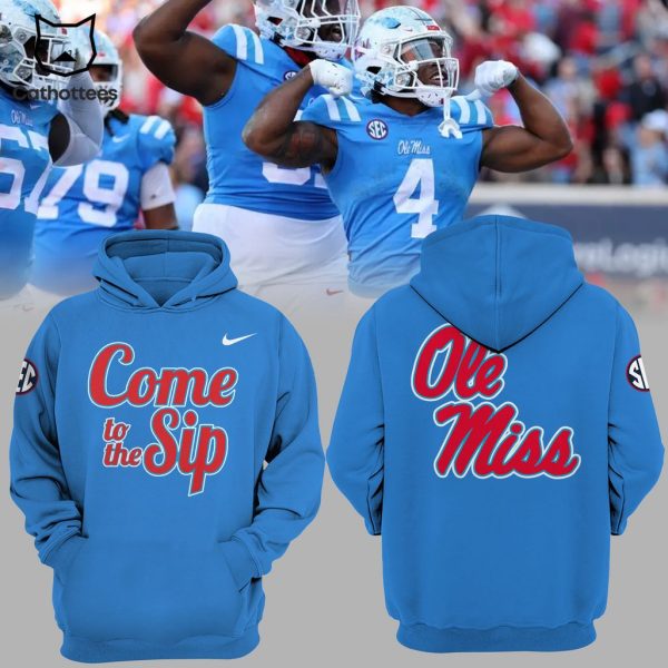 Ole Miss Rebels Football Come to the Sip Blue Nike Design 3D Hoodie