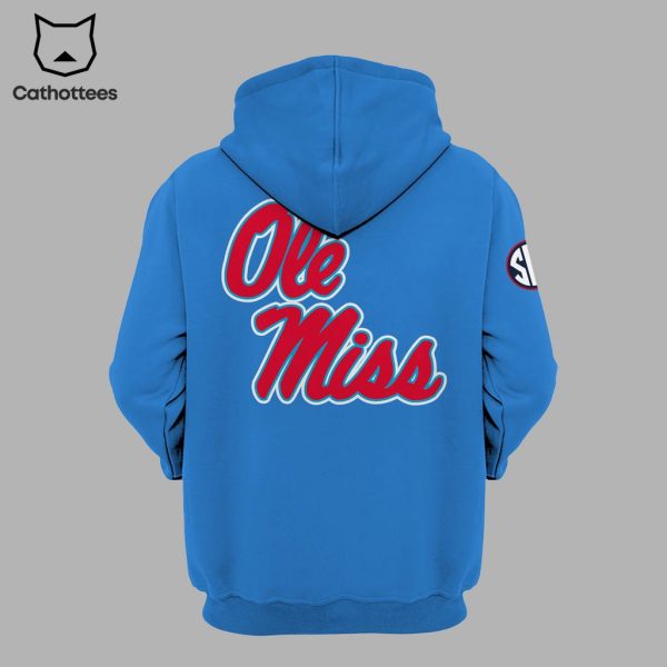 Ole Miss Rebels Football Come to the Sip Blue Nike Design 3D Hoodie