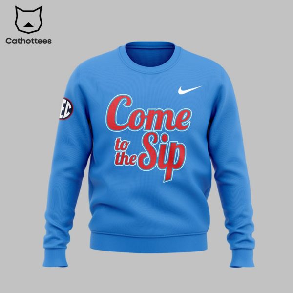 Ole Miss Rebels Football Come to the Sip Blue Nike Design 3D Sweater