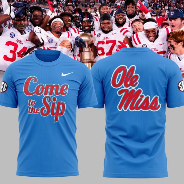 Ole Miss Rebels Football Come to the Sip Blue Nike Design 3D T-Shirt