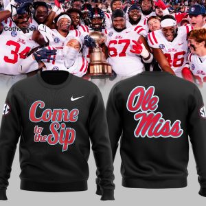 Ole Miss Rebels Football Come to the Sip Nike Logo Black Design 3D Hoodie
