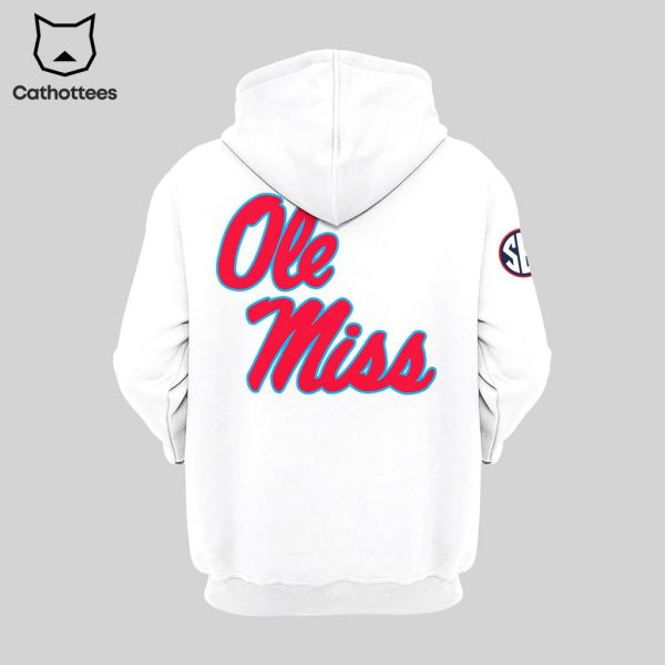 Ole Miss Rebels Football Come to the Sip Nike Logo White Design 3D Hoodie