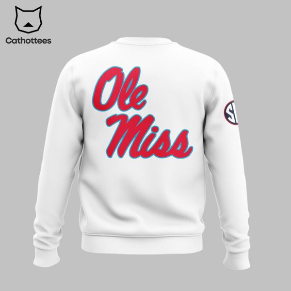 Ole Miss Rebels Football Come to the Sip Nike White Design 3D Sweater