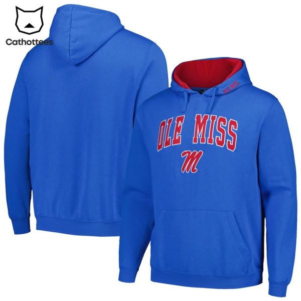 Ole Miss Rebels Football Team Logo Blue Design 3D Hoodie