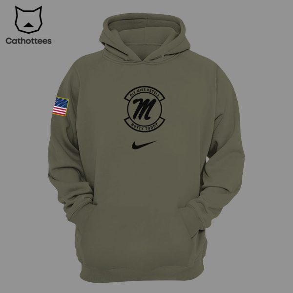 Ole Miss Rebels Hotty Toddy Veterans Camo Rebels Football Champions NCAA Nike Logo Design 3D Hoodie