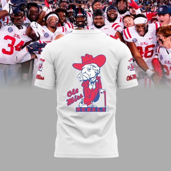 Ole Miss Shirt Rebels Football Champions NCAA White Nike Logo Design 3D T-Shirt