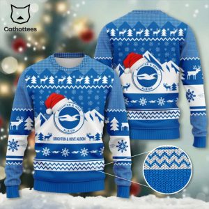 Personalized Brighton Hoce Albion Blue Christmas Design 3D Sweater