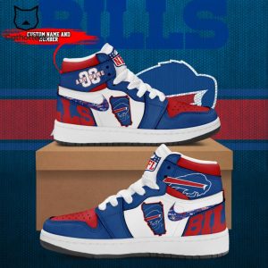 Personalized Buffalo Bills Nike Logo Design Air Jordan 1 High Top