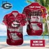 Personalized Georgia Bulldogs Logo Red Coconut Tree Design Hawaiian Shirt