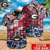 Personalized Georgia Bulldogs NCAA Red Mascot Design Hawaiian Shirt