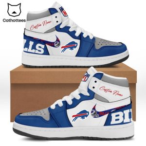 Personalized NFL Buffalo Bills Nike Logo Air Jordan 1 High Top