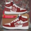 Ole Miss Rebels Black White Red Design Air Jordan 1 High Top