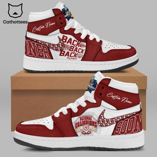 Personalized Oklahoma Sooners 2023 NCAA Softball Women’s College World Series Champions Air Jordan 1 High Top