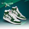 Personalized Philadelphia Eagle NFL Mascot Brown White Design Air Jordan 1 High Top