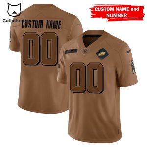 Personalized Philadelphia Eagles Brown Nike Baseball Jersey