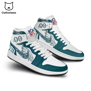 Personalized Philadelphia Eagles NFL Blue White Nike Logo Design Air Jordan 1 High Top