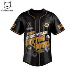 Personalized Playoff 2023 Goodyear Cotton Bowl Mizzou Tiger Black Design Baseball Jersey