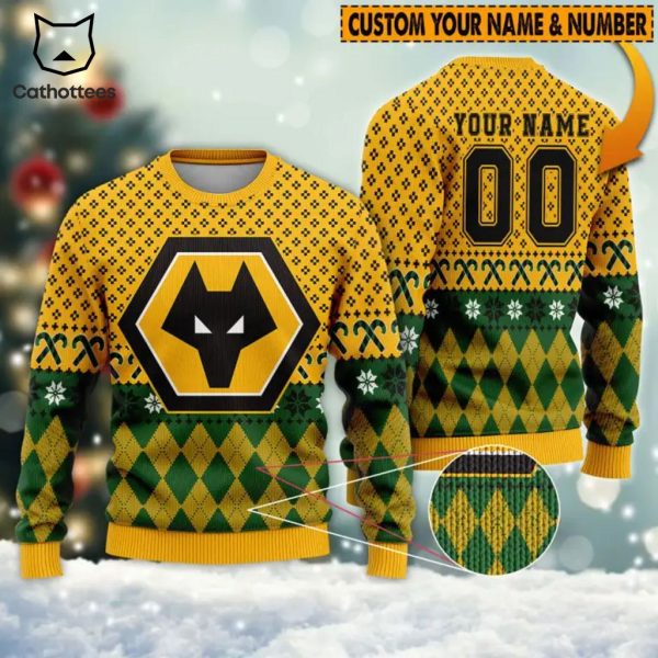 Personalized Wolverhampton Wanderers Yellow Design 3D Sweater