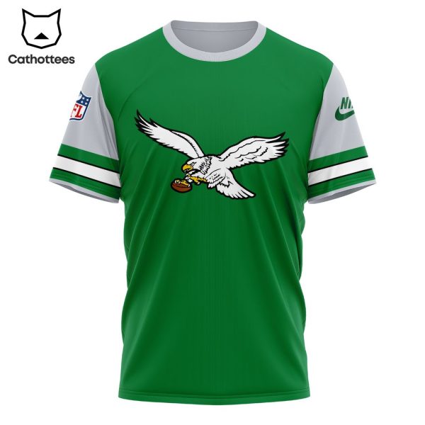 Philadelphia Eagles 1933 Football Green Nike Logo NFL Design 3D T-Shirt