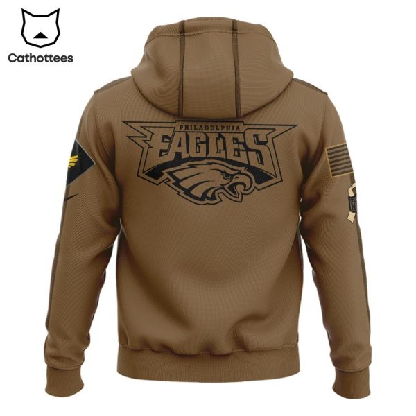 Philadelphia Eagles NFL Nike Logo Brown Design 3D Hoodie