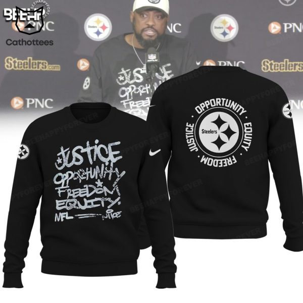Pittsburgh Steelers Justice Opportunity Equity Nike Logo Design 3D Hoodie