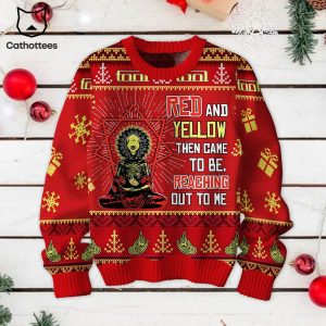 Red And Yellow Then Came To Be Reaching Out To Me Christmas Design 3D Sweater