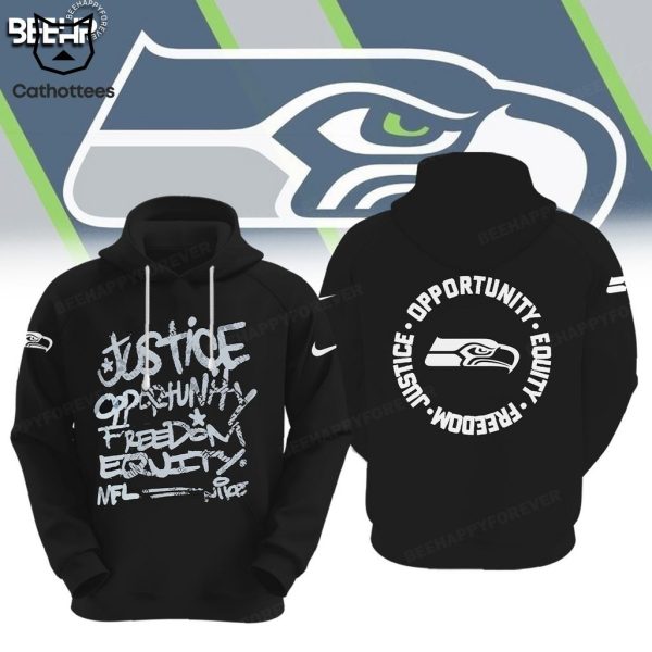 Seattle Seahawks Justice Opportunity Equity Nike Logo Design 3D Hoodie