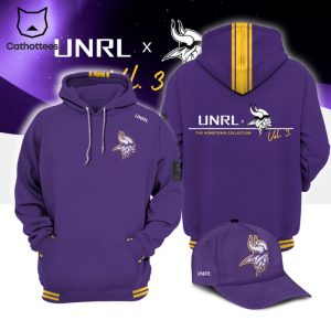 UNRL The Hometown Collection Purple Vikings Design 3D Hoodie