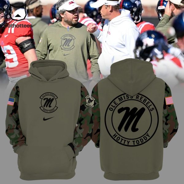 Veterans Camo Rebels Football Champions NCAA Ole Miss Nike Logo Design 3D Hoodie