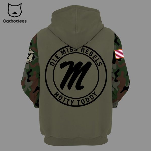 Veterans Camo Rebels Football Champions NCAA Ole Miss Nike Logo Design 3D Hoodie