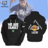 We Are Family Lost Angeles Lakers Nike Logo Yellow Design 3D Hoodie