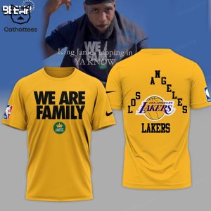 We Are Family Lost Angeles Lakers Nike Logo Yellow Design 3D Hoodie