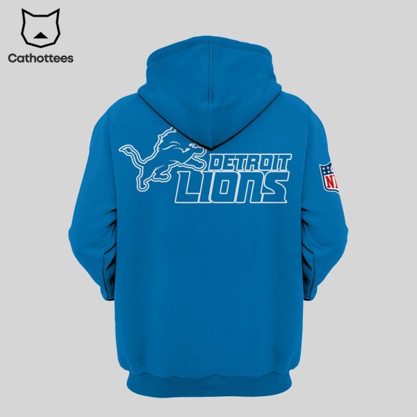 We Looked Hungry We Played Hungry Detroit Lions Football Blue NFL Logo Design 3D Hoodie