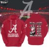 2023 SEC Football Alabama Crimson Tide Southeastern Conference Black Design 3D Hoodie