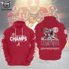 Alabama Crimson Tide 2023 SEC Men’s Basketball Conference Tournament Champions Red Design 3D Hoodie