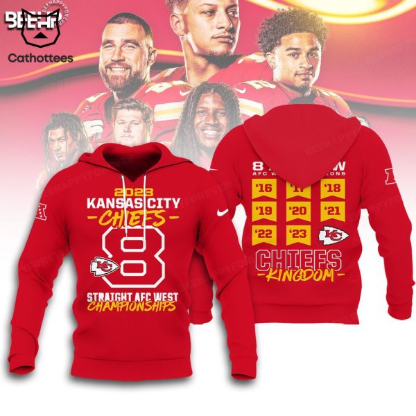 2023 Kansas City Chiefs AFC West Division Champions Red Nike Logo Design 3D Hoodie
