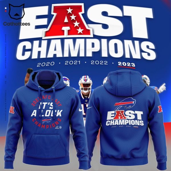 2023 AFC East It’s A Lock Champions Nike Blue Design 3D Hoodie Longpant Cap Set