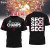 2023 Iron Bowl Alabama Crimson Tide Champions Black Logo Design 3D T-Shirt