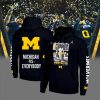2023 Champs Houtons National Champions Michigan Wolverines Logo White Design 3D Hoodie
