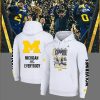 2023 Champs Houtons National Champions Michigan Wolverines Logo Blue Design 3D Hoodie