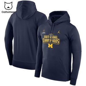 2023 National Champions Michigan Wolverines College Football Logo Blue Design 3D Hoodie