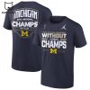 Champs Michigan Wolverines College Football Playoff 2023 Full White Design 3D T-Shirt