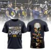 Big 2023 National Championship Champions Michigan Wolverines White Portrait Design 3D T-Shirt