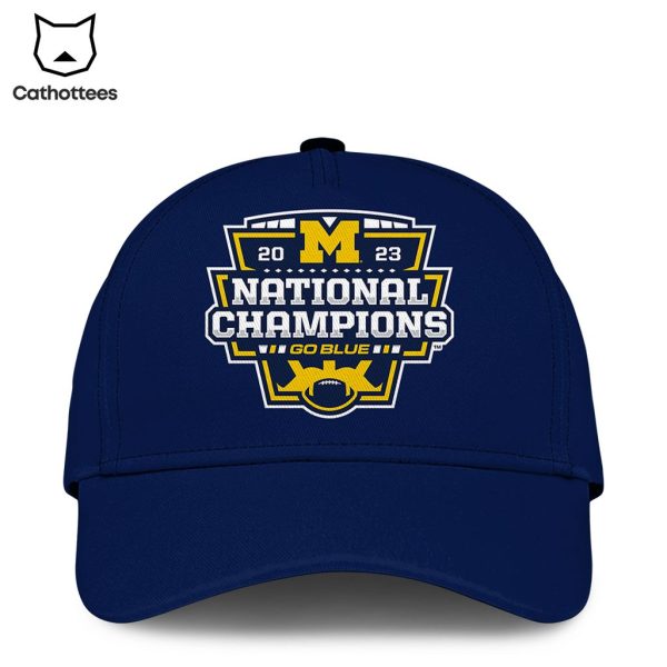2023 National Champions Without Champs University Of Michigan Football Blue Logo Design 3D Hoodie Longpant Cap Set