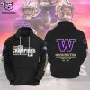 2023 Pac-12 Football Conference Champions Washington Huskies EST 1861 Purple Design 3D Hoodie