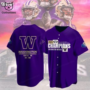 2023 Pac-12 Football Conference Champions Washington Huskies Purple Design Purple Baseball Jersey