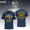 H-Town Bound 2024 National Championship Football Playoff  Blue Design 3D T-Shirt